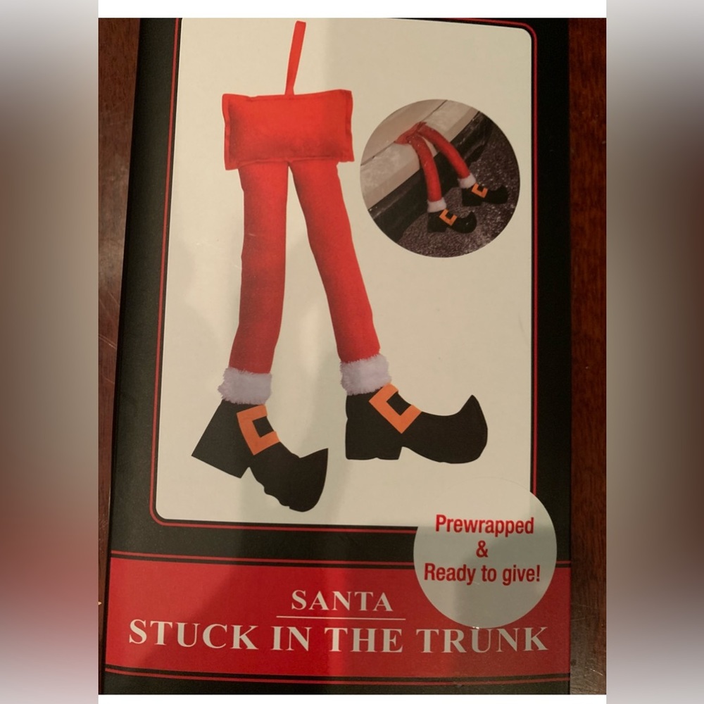 Santa Stuck In The Trunk, Car,yard, Home Decor, Funny, Holiday